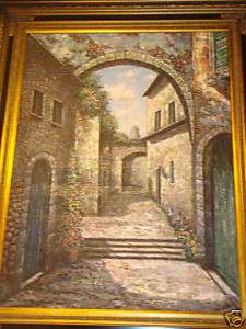 OIL ON CANVAS VENICE STREET SCENE PAINTING, SIGNED  