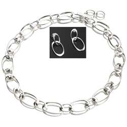   Sterling Silver Infinity Link Jewelry Set (USA)  