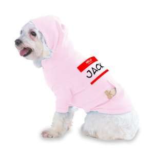 my name is JACK Hooded (Hoody) T Shirt with pocket for your Dog or Cat 