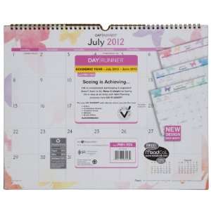  Day Runner Recycled Watercolors Monthly Wall Calendar, 15 Inch x 12 