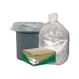 High Density Recycled Can Liners, 7 10 gal, 8 mic, 24 x 24, Natural, 1