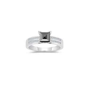  1.48 1.98 Cts Black & White Diamond Engagement Ring in 14K 