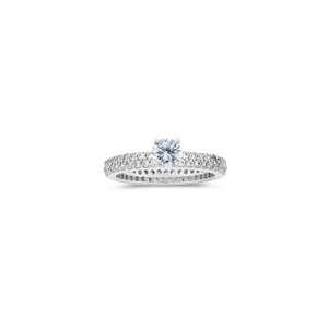  1.00 Cts Diamond Eternity Engagement Ring Setting in 18K 