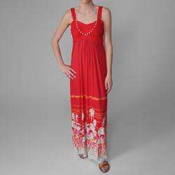 Sangria Womens Floral Print Long Maxi Dress  