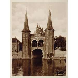  c1930 Waterpoort Water Gate Sneek Holland Photogravure 