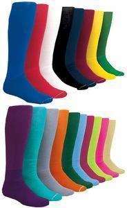 NEW 2 Pair Solid Football Sport Socks in Your Color/Size  