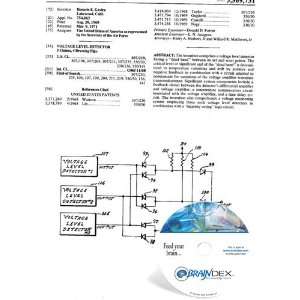 NEW Patent CD for VOLTAGE LEVEL DETECTOR 