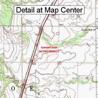   Map   Garnett East, Kansas (Folded/Waterproof)