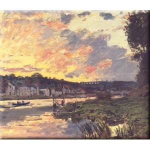  The Seine at Bougival in the Evening 30x26 Streched Canvas 