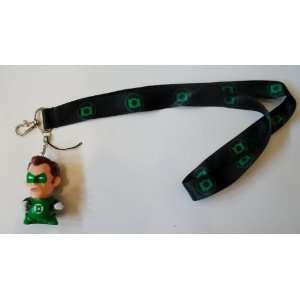  3 Green Lantern Key Chain Mascot with Lanyard ~Key Cell 
