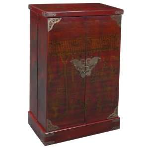 EXP Handmade Oriental Furniture   40 Antique Style Red Leather 