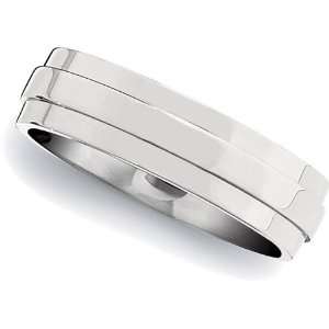  Size 09.50 06.30mm Dura Tungsten Polished White Flat Band 