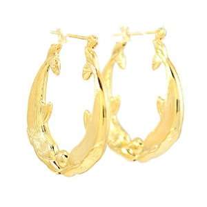  Dolphins 14k Gold Filled Small Huggie Hoop Earrings 0.80x0.72 