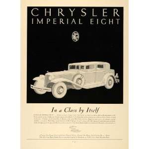  1931 Ad Chrysler Imperial Eight Masterpiece Automobile 