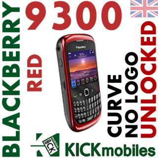 BNIB 3G BLACKBERRY 9300 CURVE 3 RED FACTORY UNLOCKED 0843163068179 
