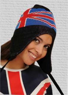 British Flag Union Jack Winter Toggle Hat   SHIPS FROM USA BWTags 
