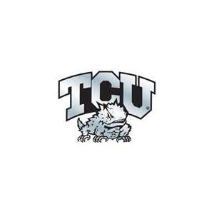   Texas Christian TCU Horned Frogs Silver Auto Emblem