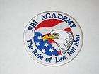 fbi academy rule of law not men embroidered patch returns