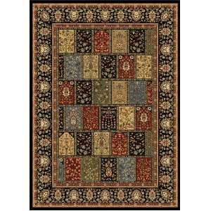   41200 Machine Made Turkish Royalty Collection Black Color Runner Rug