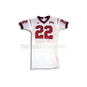  White No. 22 Game Used UNLV Russell Football Jersey 