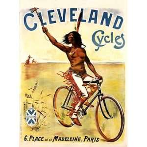   Cleveland Cycles Vintage Giclee Bicycle Poster 