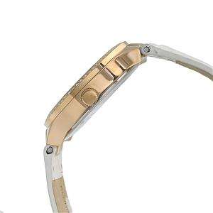 GUESS Womens W13556L1 Round Case Gold Dial Crystal Bezel White 