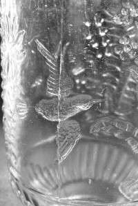 EAPG Cooperative Flint Glass Water Pitcher Hummingbird  