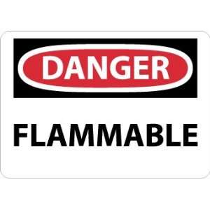 D126P   Danger, Flammable, 7 X 10, Pressure Sensitive Vinyl  