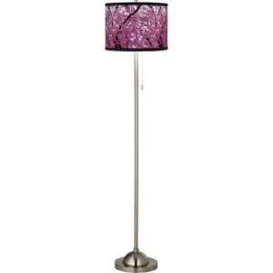  Giclee Cherry Blossoms Brushed Nickel Pull Chain Floor 