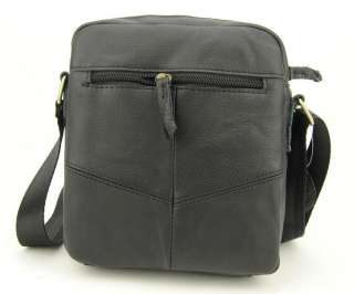Mens Real Leather Messenger Shoulder Bag Flap Zip Casual Handbag 