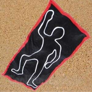 Dead Body Man Frame Pool Beach Party Bath Shower Towel  