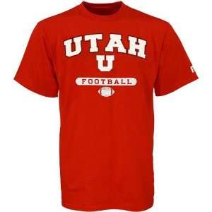    NCAA Russell Utah Utes Red Football T shirt