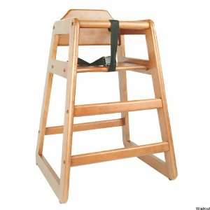  Childrens Commercial Wooden High Chair Walnut