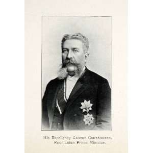   Minister Mustache Portrait   Original Halftone Print