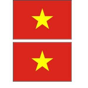 Vietnam Vietnamese Flag Flag Stickers Decal Bumper Window Laptop 