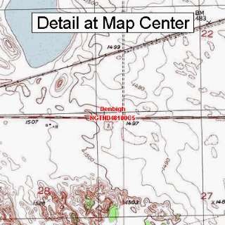 USGS Topographic Quadrangle Map   Denbigh, North Dakota (Folded 