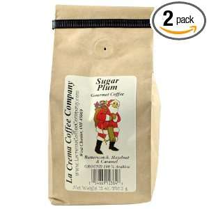 La Crema Coffee Old Santa, Sugarplum, 12 Ounce Packages (Pack of 2 