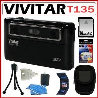 Vivitar Vivicam DVR 790 HD 3D 5.1MP Digital Camcorder in Black + 16GB 