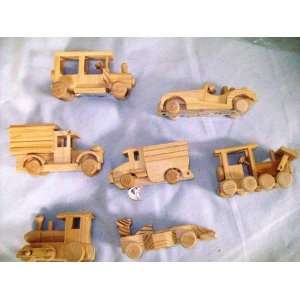  Vintage and collectable Wooden car/truck set of 7 vehicles 