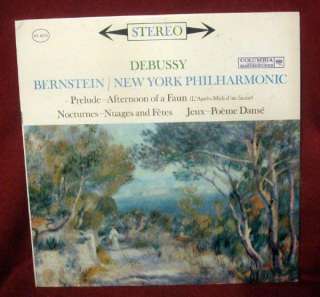 33 LP Record Debussy Bernstein New York Philharmonic Columbia Stereo 