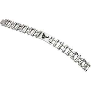   Steel 08.00 Inch Houston Texans Team Logo Bracelet CleverEve Jewelry