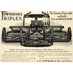   Lawn Mower Machine Yard Blades   Original Print Ad