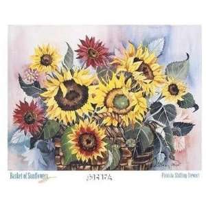  Basket Of Sunflowers Poster Print