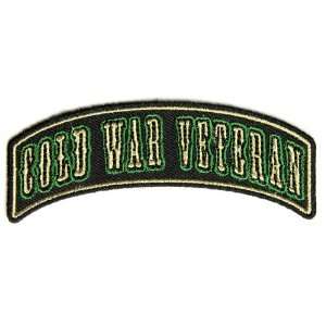 Cold War Veteran Patch   Small Rocker, 4x1.5 inch, small embroidered 