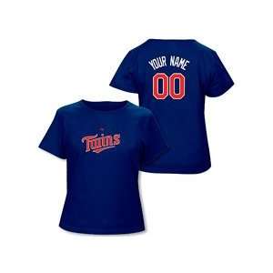  Minnesota Twins Womens  Personalized with Your Name  Navy Name 