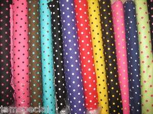 Polka Dot Fabric 1/4 dots You Pick your color  