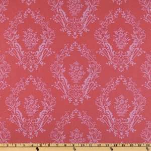  44 Wide Flower Power Matts Tux Coral Fabric By The Yard 