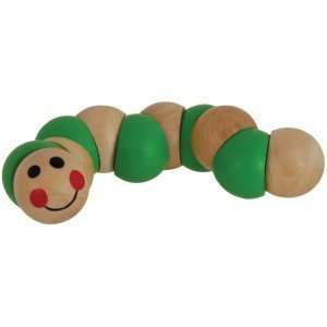  Green Eco Baby Wooden Earth Worm Toys & Games