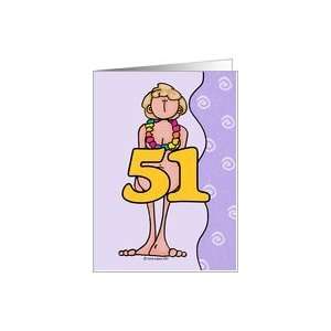  birthday woman   fifty one Card Toys & Games
