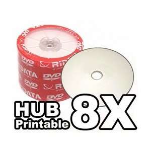  50 Ritek Ridata 8X DVD R 4.7GB White Thermal Hub Printable 